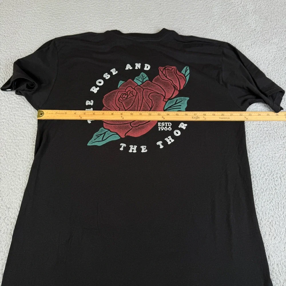 Vans T-Shirt Mens L Black SST Graphic Tee The Rose and the Thorn Surf Skate